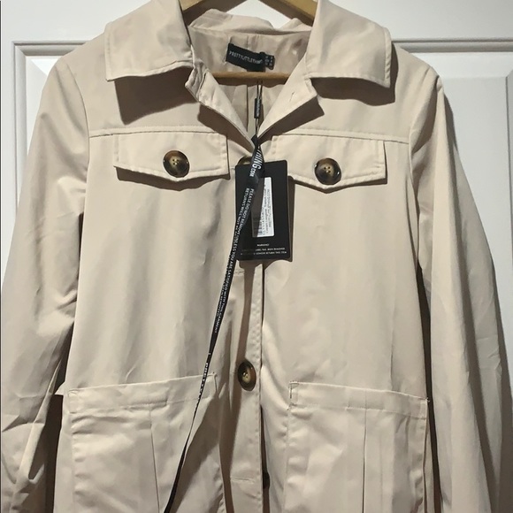 Cream longline trench coat - Picture 2 of 3